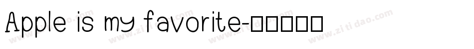 Apple is my favorite字体转换